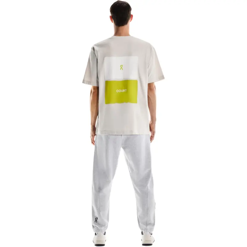 On Club T Graphic Tennis T Shirt Men's Silver-2