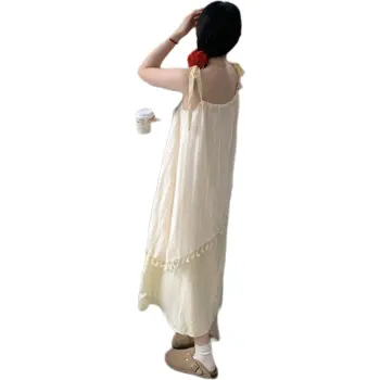 Mu Xiao Xin Slip Dress Women's Apricot