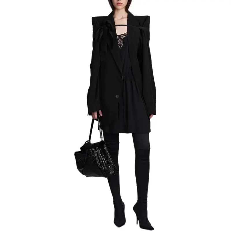 Balenciaga Lace Trimmed Mini Dress-2