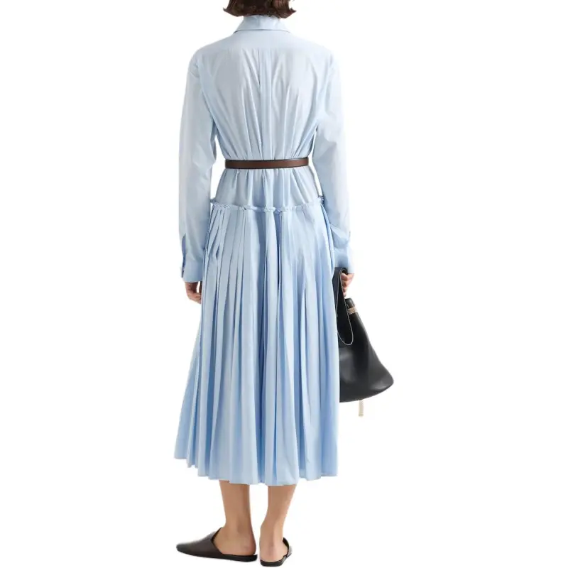 PRADA Pleated Poplin Dress-2