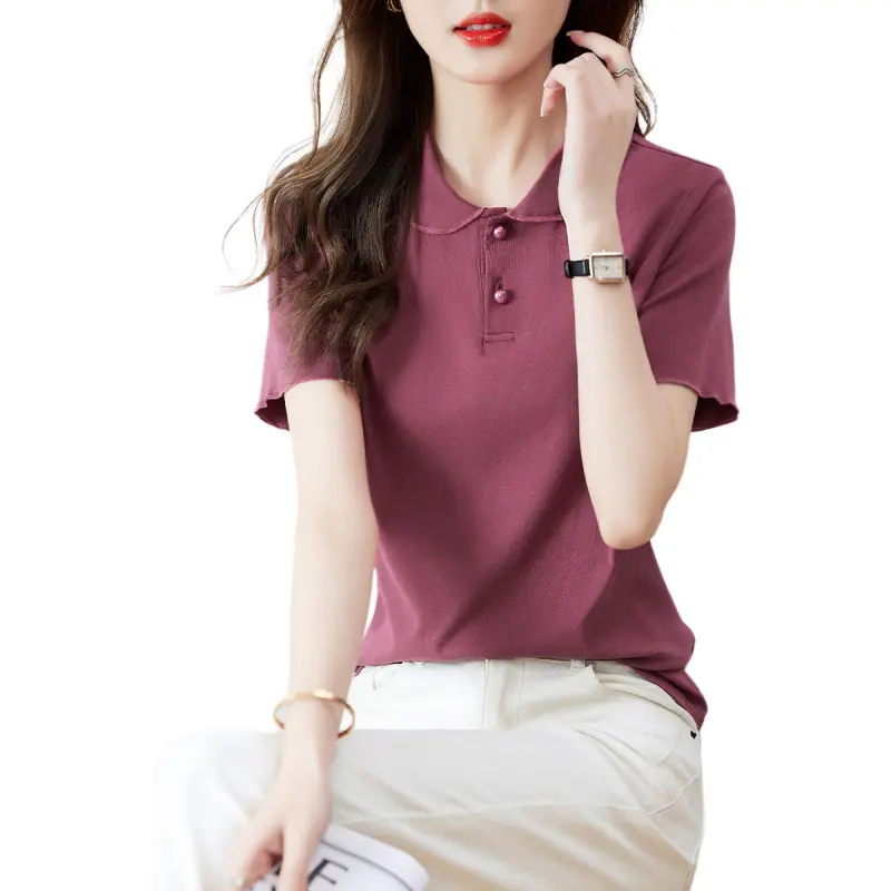 XWI T Shirt Women's Dark Reddish Purple-3