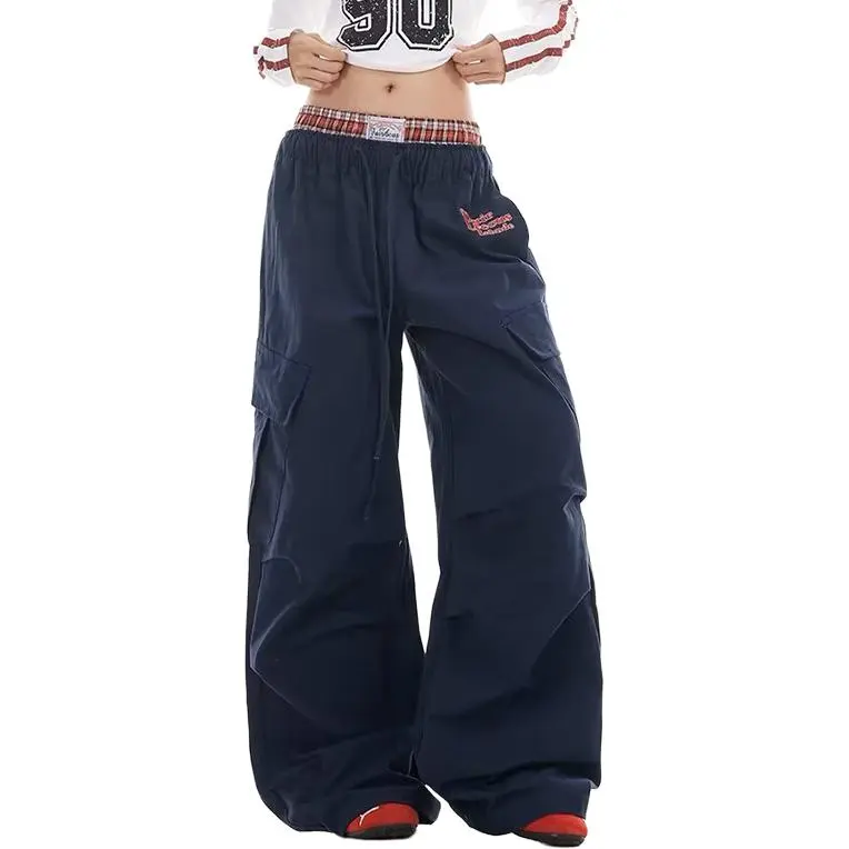 Ordifen Casual Pants Women's Navy Blue-1