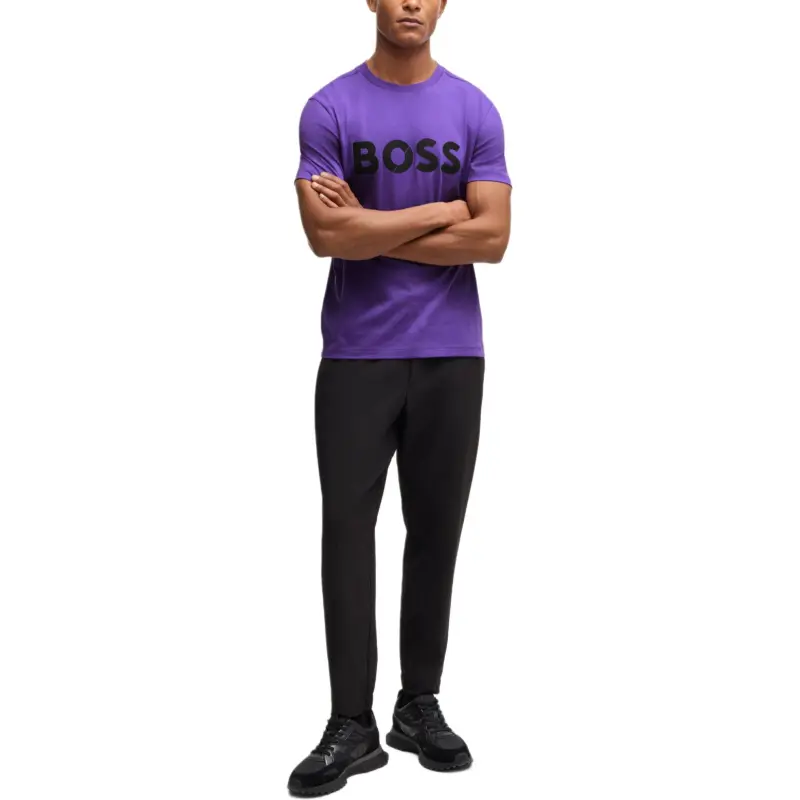 HUGO BOSS FW24 T-Shirt Men's Dark Purple-1