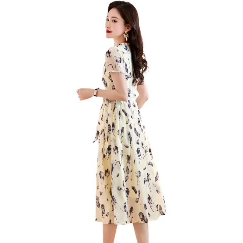 Mu Qingqing Short Sleeved Dress Women's-2