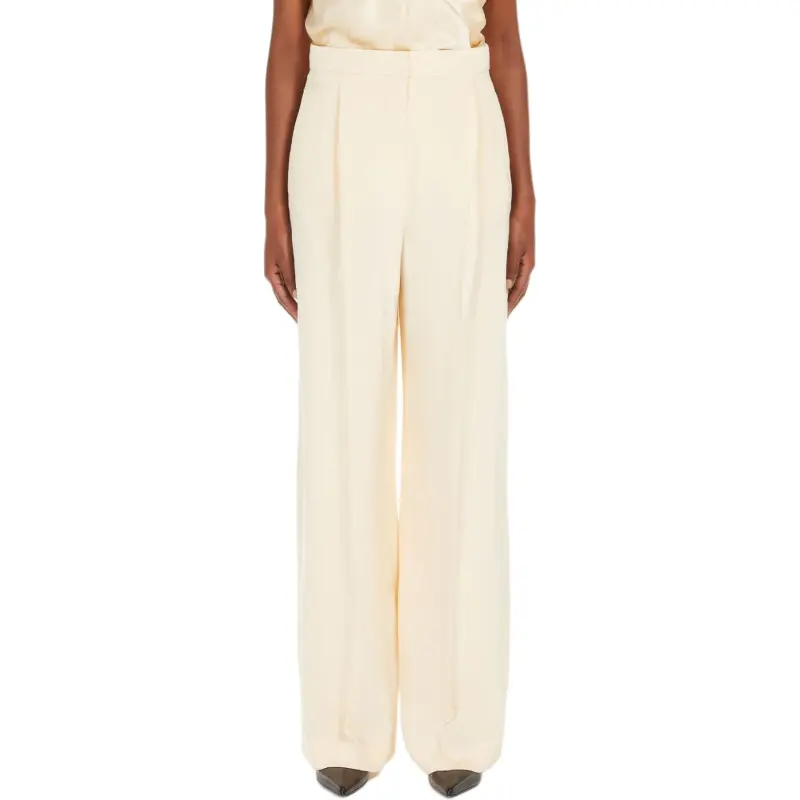 MaxMara Klaus Collection Casual Pants Women's Ivory White-2