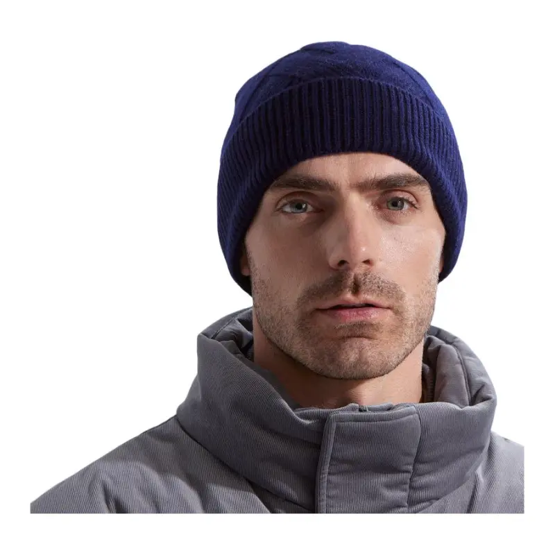 H YXIANG Pure Wool Beanies Men's-13