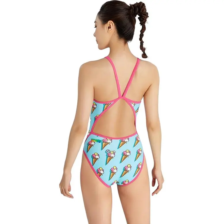 Arena One piece Swimsuit Low Elasticity Fabric, Consider 1 Size Up For First Time Wearers Women's-3