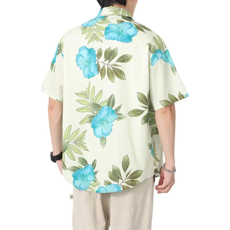SIFLYTO Shirts Unisex Blue Stamen Green Leaf-1