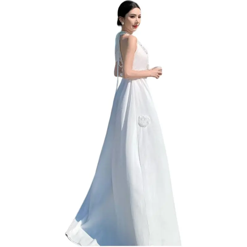 KAISER Slip Dress Women's White-3
