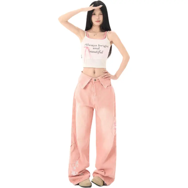 TELENT Jeans Women's Pink-2
