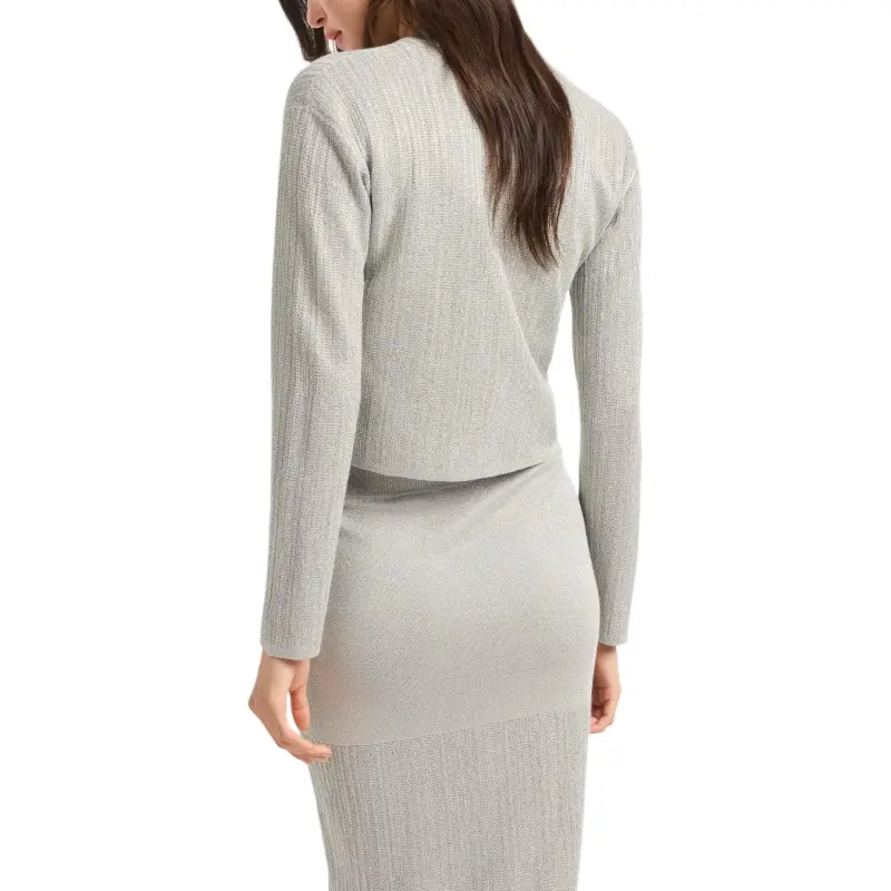 ARMANI EXCHANGE Cropped V neck Cardigan-2