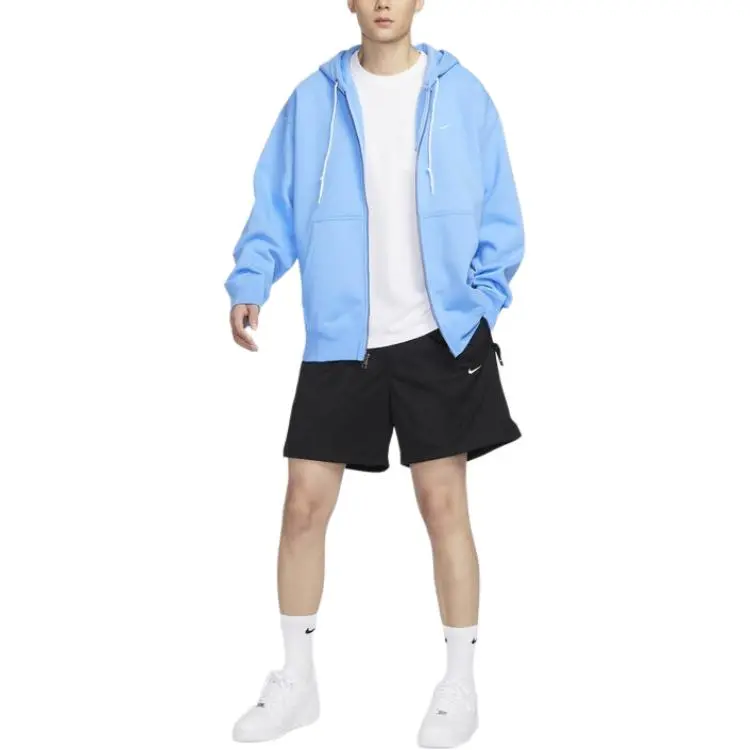 Nike Solo Swoosh Zip Up Drawstring Hoodie-2