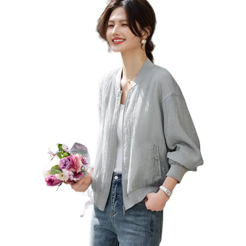 XWI SS24 Baseball Jacket Women's Light Gray-2