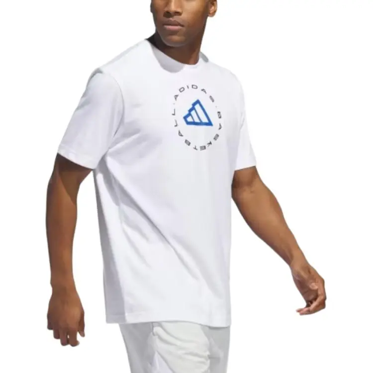 Adidas BASKETBALLHOOPS T-Shirt Men's White-3