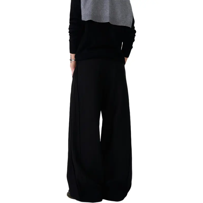 MAD WITCH Draped Double Pleat Casual Suit Pants, Loose Fit, Straight Fit, CleanFit, Wide Leg Casual Pants Unisex-5