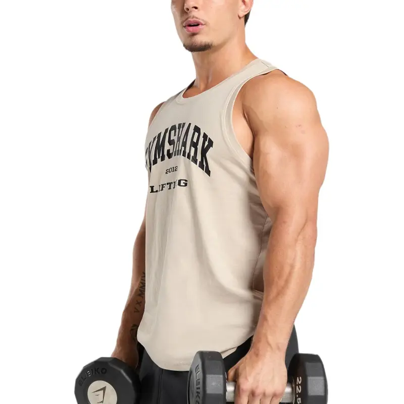 GYMSHARK Tank Top Men's Pebble Gray-3