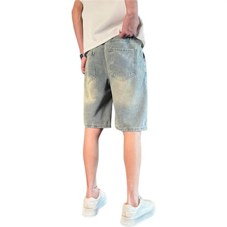 YOFVV Denim Shorts Unisex Light Yellow-1