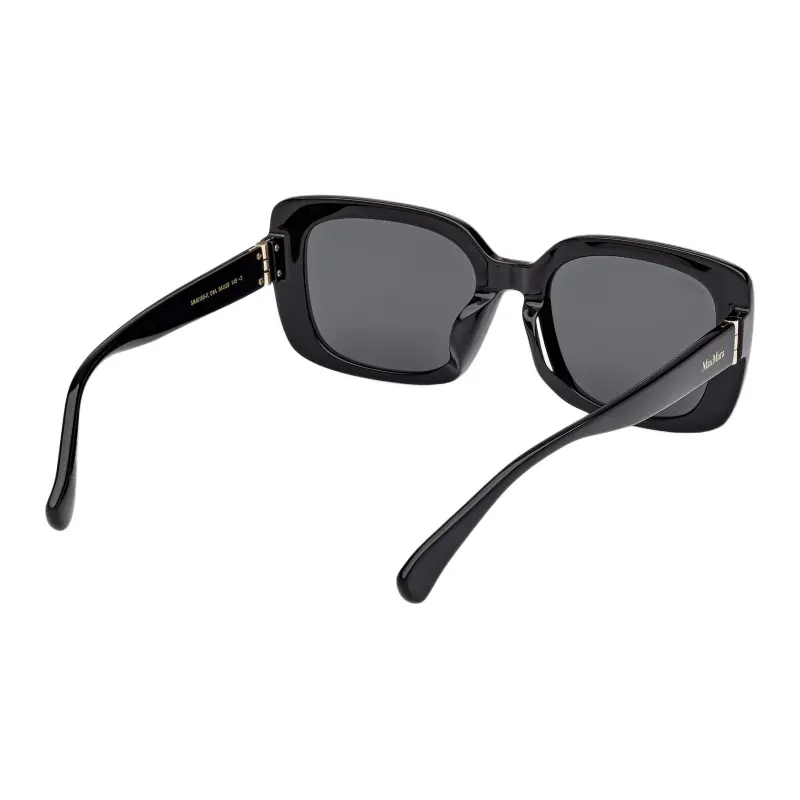 MaxMara Plate Frame Square Sunglasses Unisex Black-5