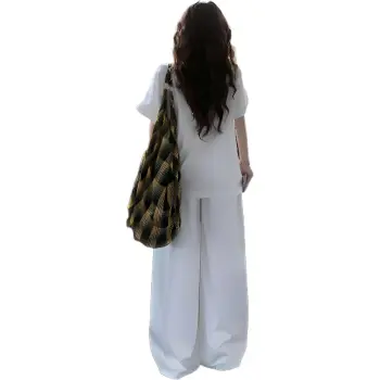 Flowers In Water Casual Suit Women's White