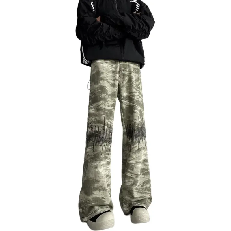 PAINT STAIN Jeans Unisex Camouflage-13