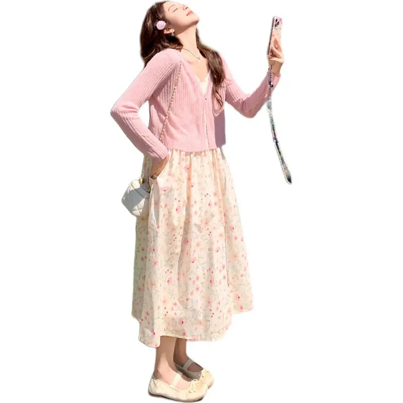 Fele.d Skirt Set Women's Pink/Floral-2
