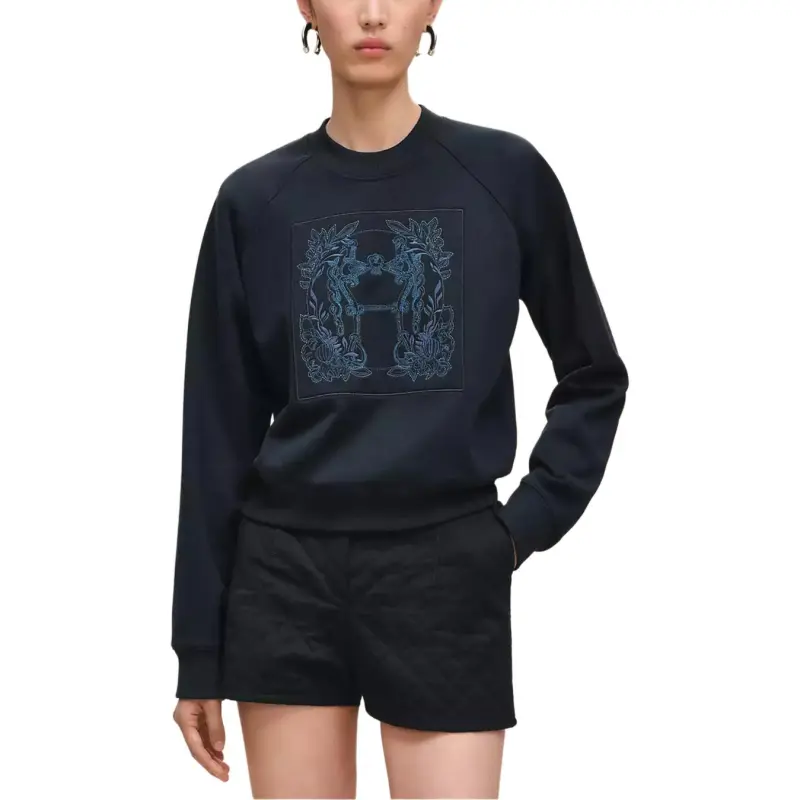 HERMES FW25 Sweatshirt Women's Marine Blue-1