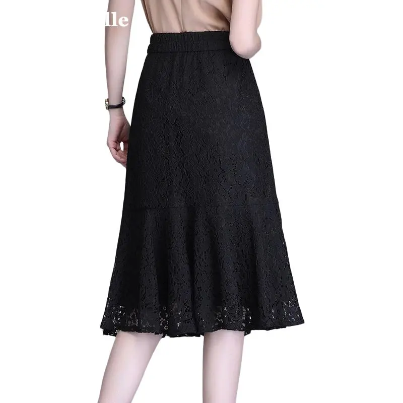 La Chapelle Casual Long Skirt Women's Black-4