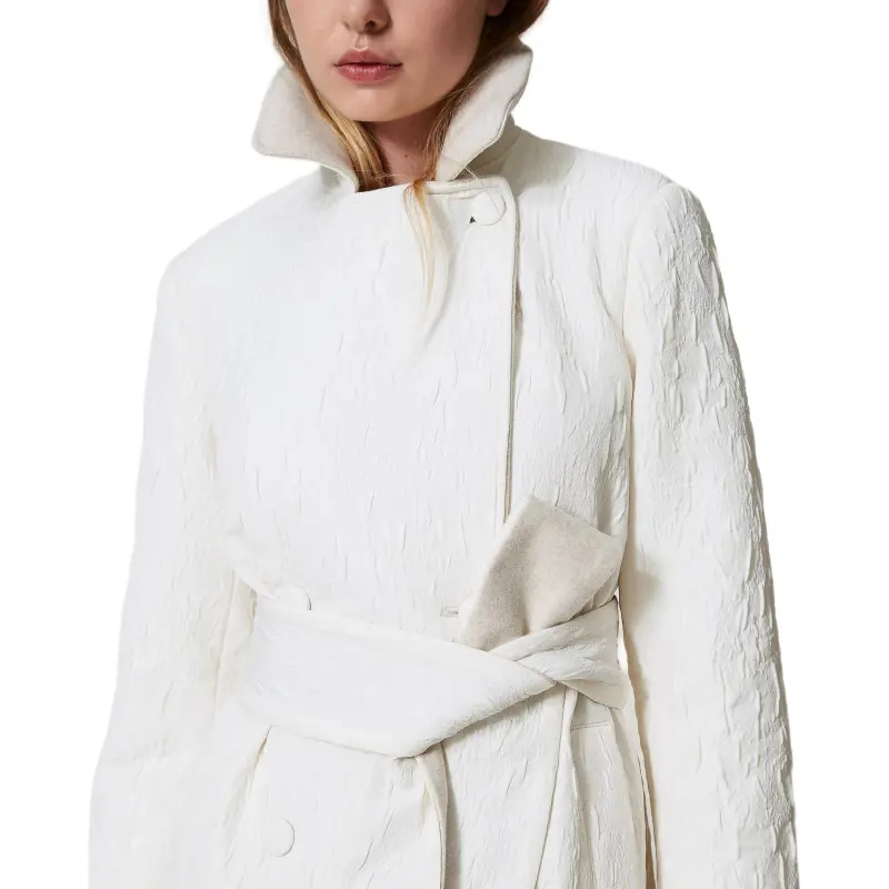 Twinset Embossed Double breasted Coat-4