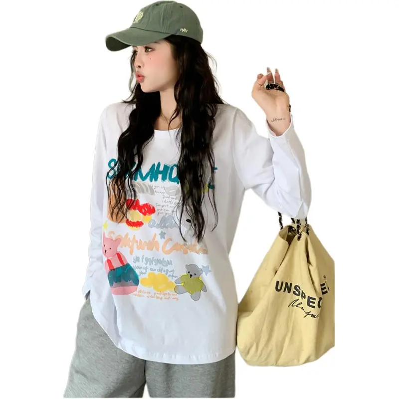 Mu Xiao Xin T Shirt Women's Cute Pet Design White T Shirt-4