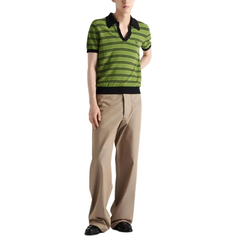 PRADA SS25 Polo Shirt Men's Green-1