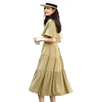 XWI Short Sleeved Dress Women's Gray Green