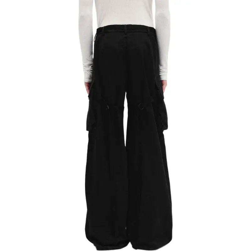 Ann Demeulemeester SS25 Cargo Pants Unisex Black-2