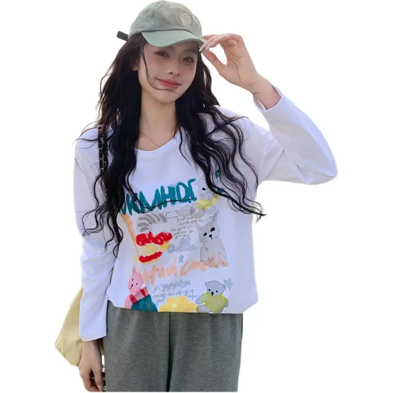 Mu Xiao Xin T Shirt Women's Cute Pet Design White T Shirt-1