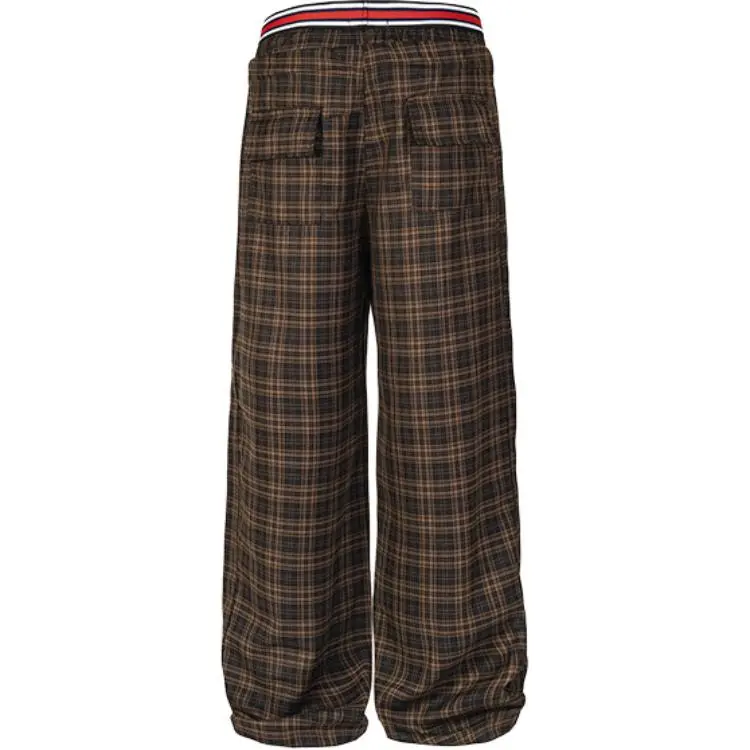Columtomy Casual Pants Unisex Brown-1