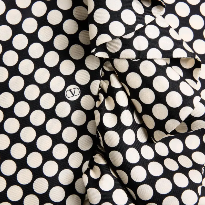 Valentino SS25 Casual Long Skirt Women's Black White-5