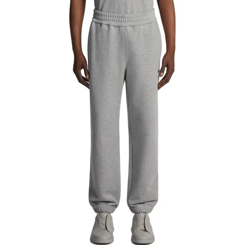 Zegna Logo embossed Cotton Track Pants-1