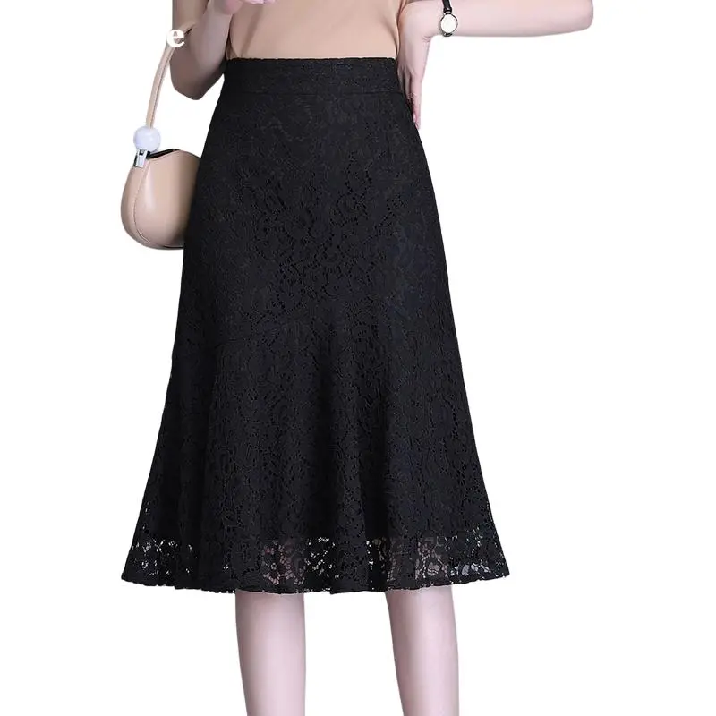 La Chapelle Casual Long Skirt Women's Black-2