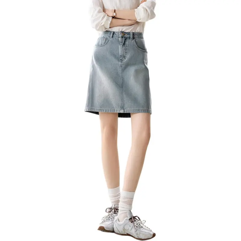 Mo Han Yi Mei Denim Short Skirts Women's-1
