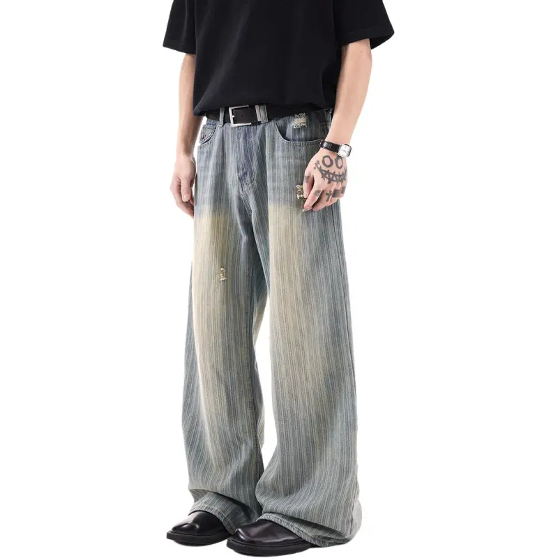 T IRA Jeans Unisex Vintage Blue[Summer Counter Quality]-4