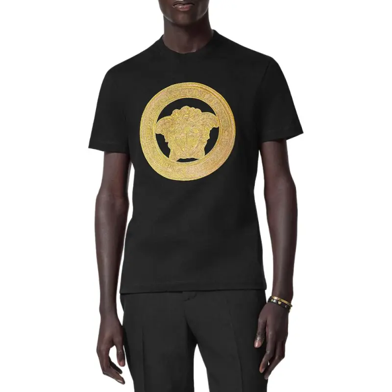 VERSACE Medusa embroidered T shirt-2
