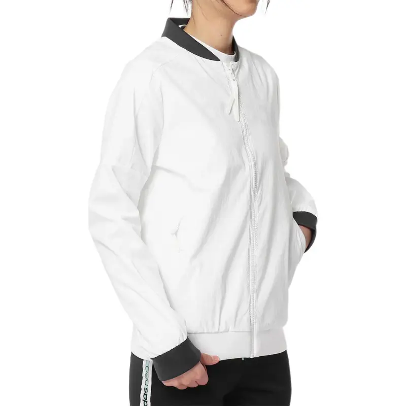 Adidas Baseball Jacket Women's White-3