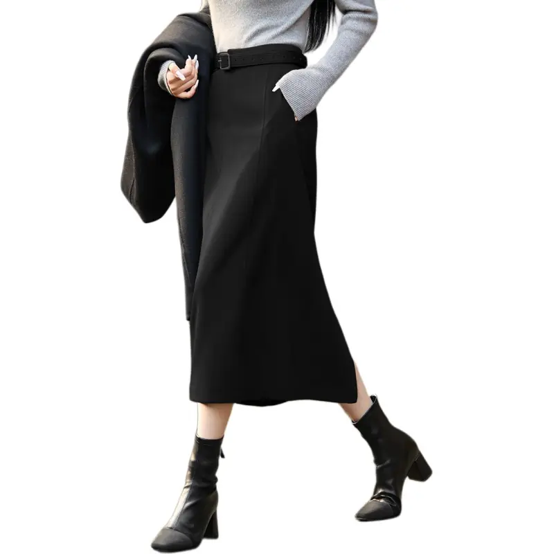 XWI Casual Long Skirt Women's Black-3