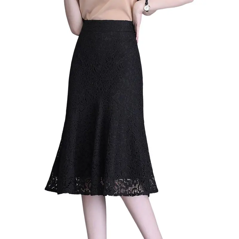 La Chapelle Casual Long Skirt Women's Black-1