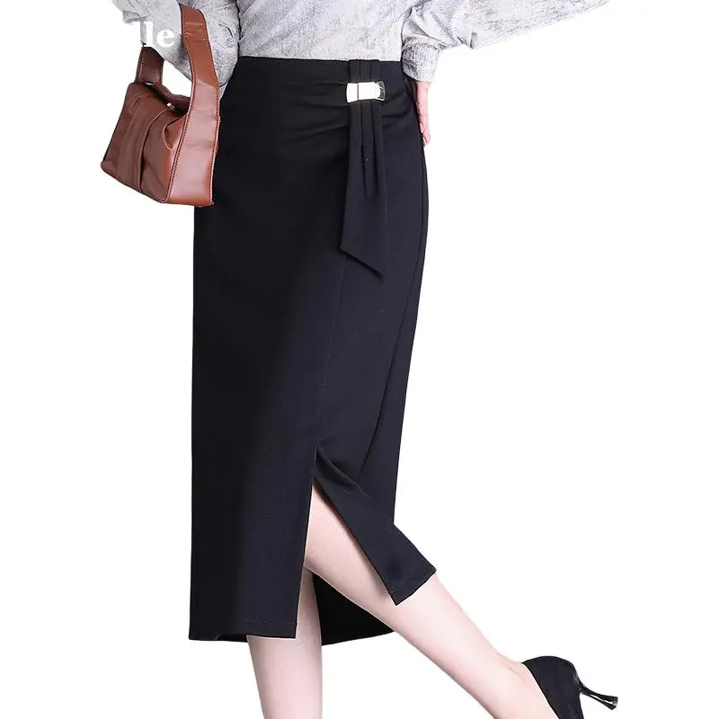 La Chapelle Casual Long Skirt Women's Black-1