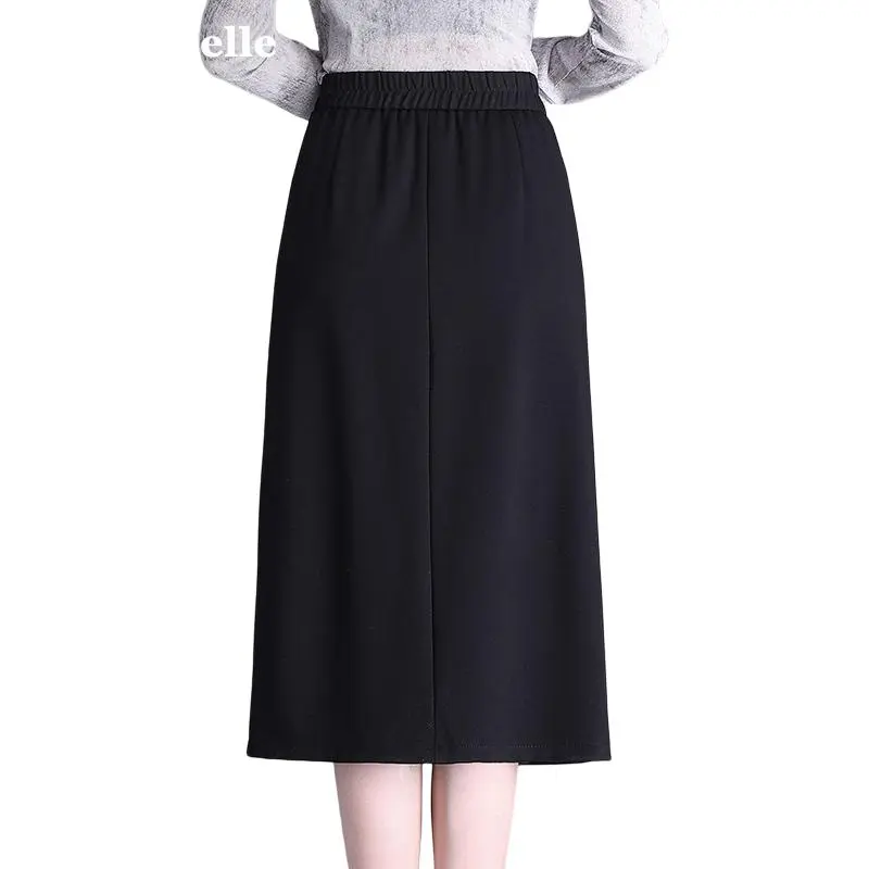 La Chapelle Casual Long Skirt Women's Black-4