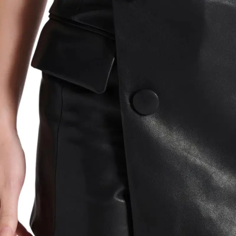 BALMAIN Faux leather Skort-6