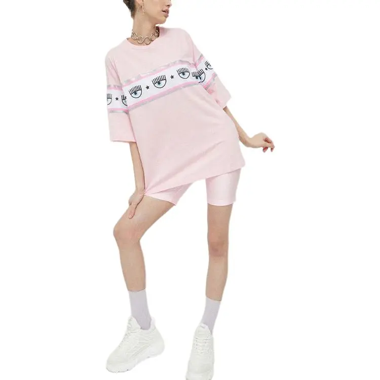 CHIARA FERRAGNI Eyelike Logo-tape T-shirt-1