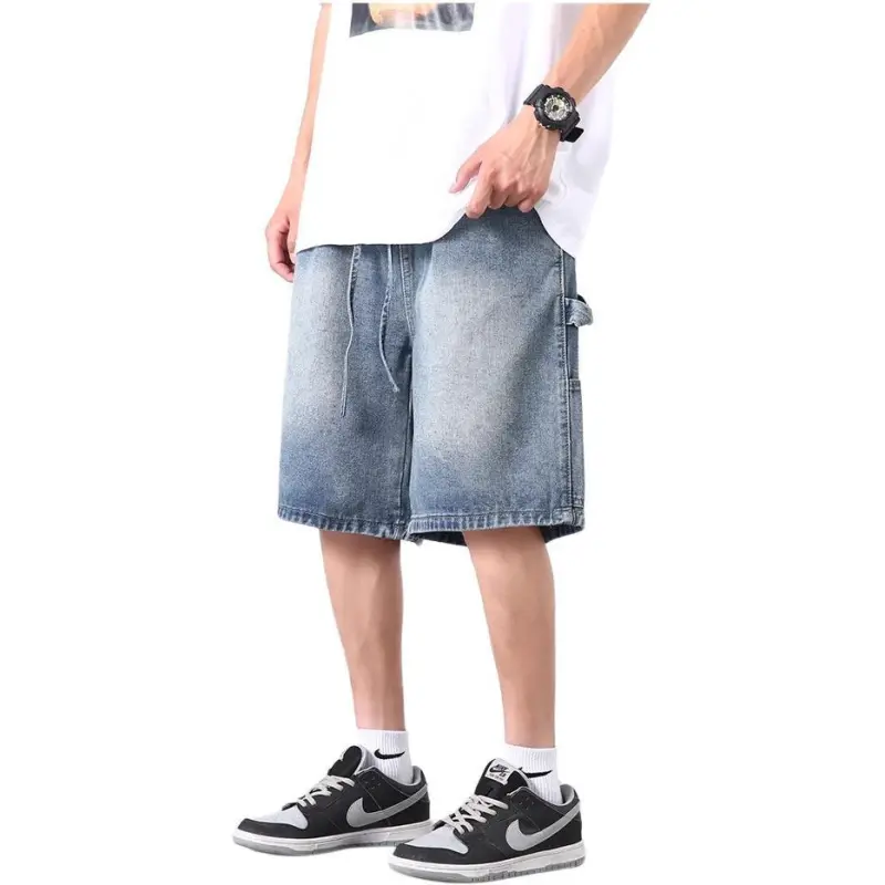KVIV Denim Shorts Men's Light Blue Main Editor's Recommendation-3