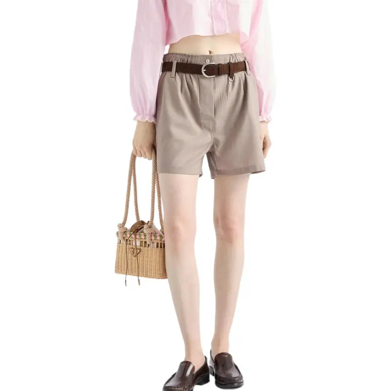 PRADA Mouliné Wool Shorts-1