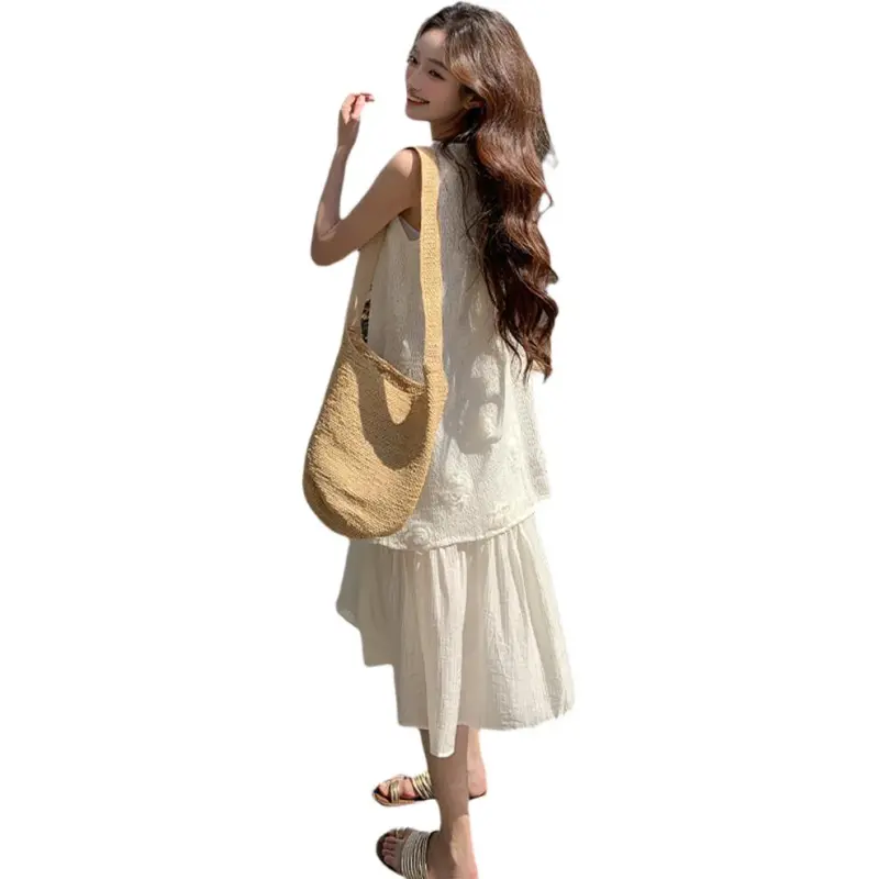 TEME Sleeveless Dresses Women's White-1